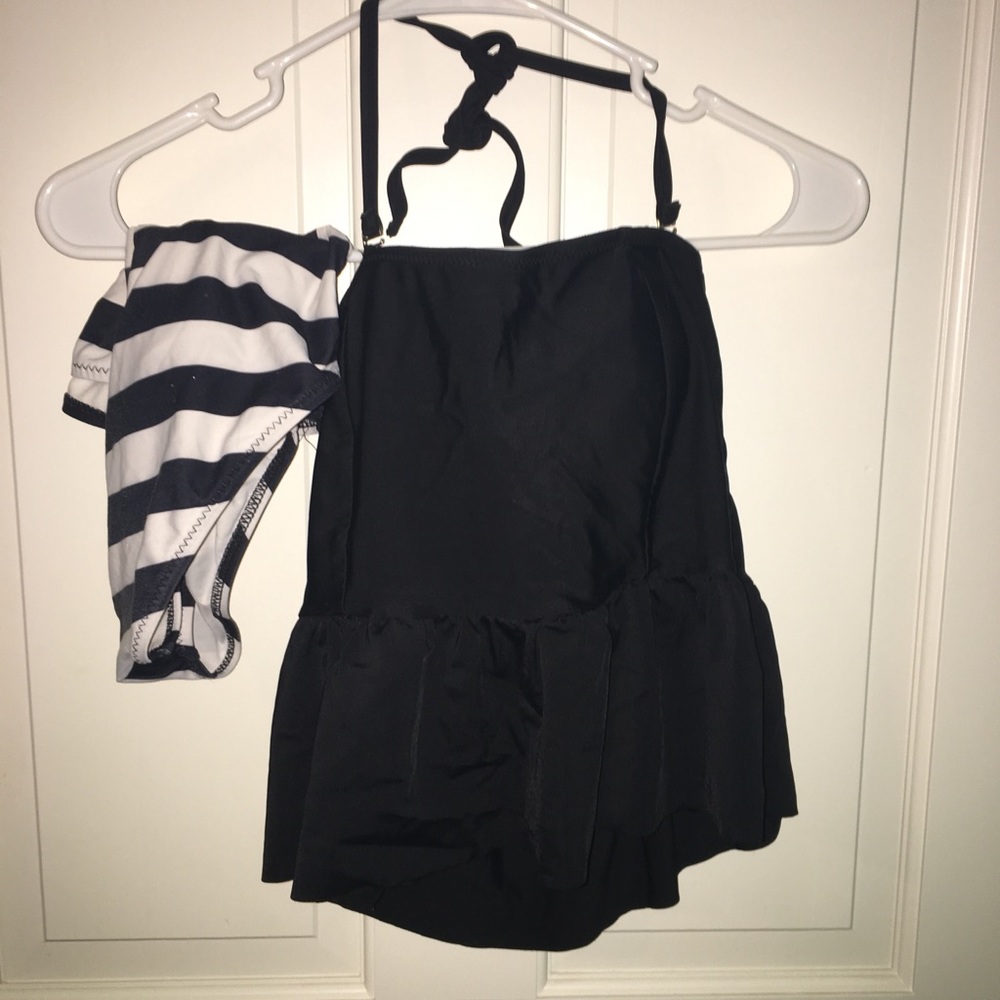 Cute striped two piece swimsuit